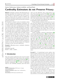 Cardinality Estimators do not Preserve Privacy