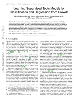 Learning Supervised Topic Models for Classification and Regression from
  Crowds