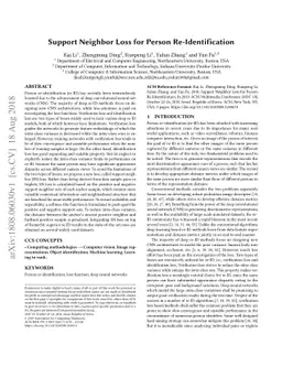 Support Neighbor Loss for Person Re-Identification