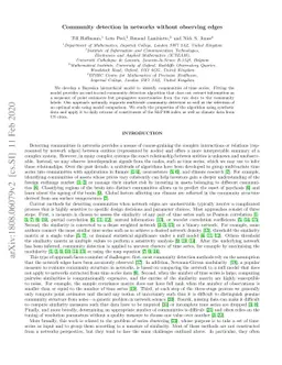 Community detection in networks without observing edges