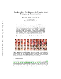 GridFace: Face Rectification via Learning Local Homography
  Transformations