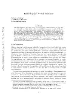 Faster Support Vector Machines