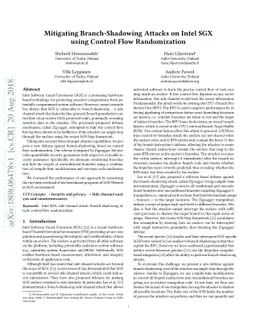 Mitigating Branch-Shadowing Attacks on Intel SGX using Control Flow
  Randomization