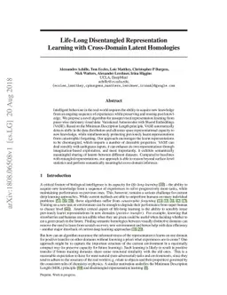 Life-Long Disentangled Representation Learning with Cross-Domain Latent
  Homologies