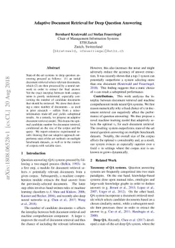 Adaptive Document Retrieval for Deep Question Answering