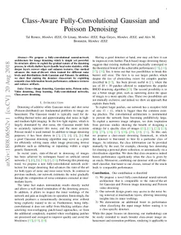 Class-Aware Fully-Convolutional Gaussian and Poisson Denoising