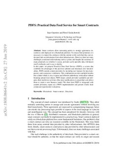 PDFS: Practical Data Feed Service for Smart Contracts