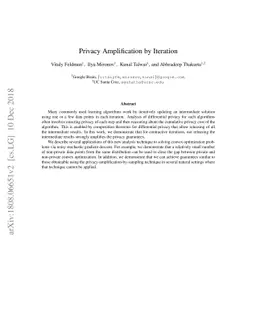 Privacy Amplification by Iteration