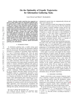 On the Optimality of Ergodic Trajectories for Information Gathering
  Tasks