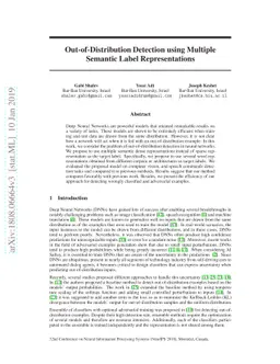 Out-of-Distribution Detection using Multiple Semantic Label
  Representations