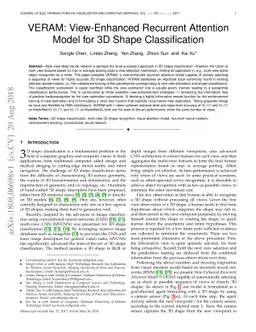 VERAM: View-Enhanced Recurrent Attention Model for 3D Shape
  Classification