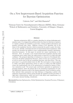 On a New Improvement-Based Acquisition Function for Bayesian
  Optimization