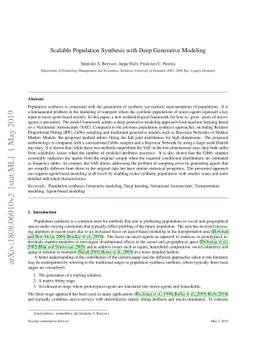 Scalable Population Synthesis with Deep Generative Modeling
