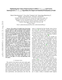 Optimizing the Union of Intersections LASSO ($UoI_{LASSO}$) and Vector
  Autoregressive ($UoI_{VAR}$) Algorithms for Improved Statistical Estimation
  at Scale