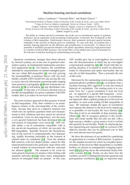 Machine learning non-local correlations