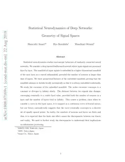 Statistical Neurodynamics of Deep Networks: Geometry of Signal Spaces