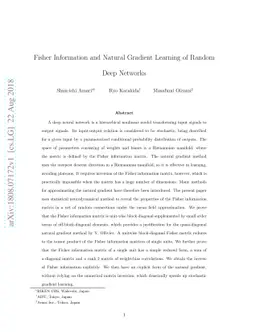 Fisher Information and Natural Gradient Learning of Random Deep Networks