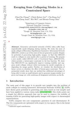 Escaping from Collapsing Modes in a Constrained Space