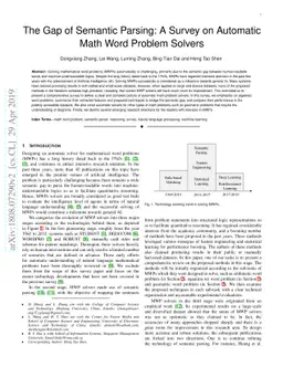 The Gap of Semantic Parsing: A Survey on Automatic Math Word Problem
  Solvers