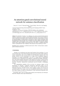 An Attention-Gated Convolutional Neural Network for Sentence
  Classification