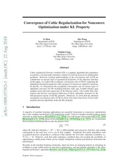 Convergence of Cubic Regularization for Nonconvex Optimization under KL
  Property