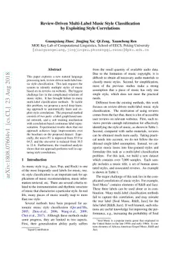 Review-Driven Multi-Label Music Style Classification by Exploiting Style
  Correlations