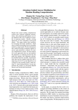 Attention-Guided Answer Distillation for Machine Reading Comprehension