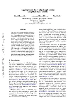 Mapping Text to Knowledge Graph Entities using Multi-Sense LSTMs