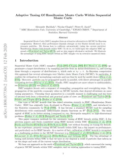 Adaptive Tuning Of Hamiltonian Monte Carlo Within Sequential Monte Carlo