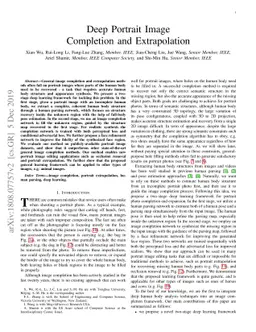 Deep Portrait Image Completion and Extrapolation