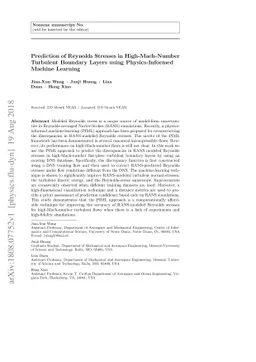 Prediction of Reynolds Stresses in High-Mach-Number Turbulent Boundary
  Layers using Physics-Informed Machine Learning