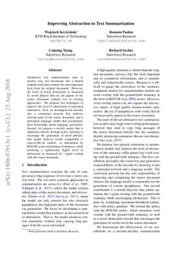 Improving Abstraction in Text Summarization