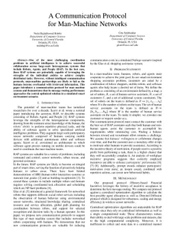 A Communication Protocol for Man-Machine Networks