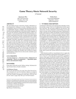 Game Theory Meets Network Security: A Tutorial at ACM CCS