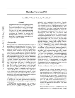 Multiclass Universum SVM