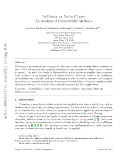 To Cluster, or Not to Cluster: An Analysis of Clusterability Methods