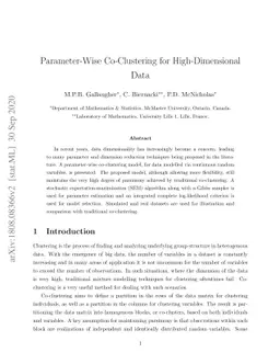 Parameter-wise co-clustering for high-dimensional data