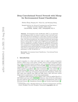Deep Convolutional Neural Network with Mixup for Environmental Sound
  Classification