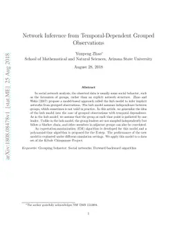 Network Inference from Temporal-Dependent Grouped Observations