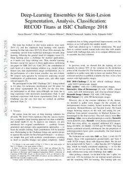 Deep-Learning Ensembles for Skin-Lesion Segmentation, Analysis,
  Classification: RECOD Titans at ISIC Challenge 2018