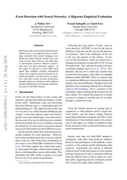 Event Detection with Neural Networks: A Rigorous Empirical Evaluation