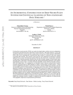 An Incremental Construction of Deep Neuro Fuzzy System for Continual
  Learning of Non-stationary Data Streams