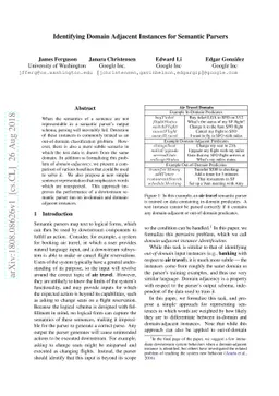 Identifying Domain Adjacent Instances for Semantic Parsers