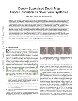 Deeply Supervised Depth Map Super-Resolution as Novel View Synthesis