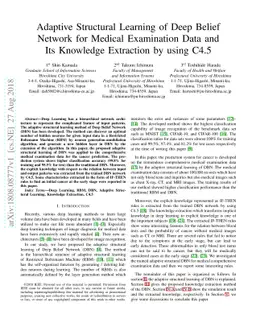 Adaptive Structural Learning of Deep Belief Network for Medical
  Examination Data and Its Knowledge Extraction by using C4.5
