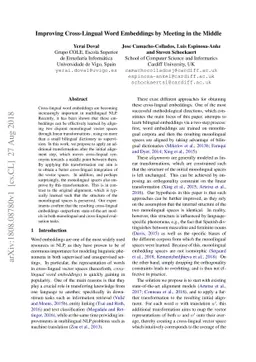 Improving Cross-Lingual Word Embeddings by Meeting in the Middle