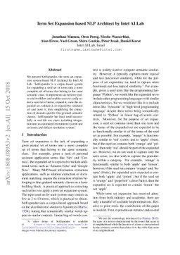 Term Set Expansion based NLP Architect by Intel AI Lab