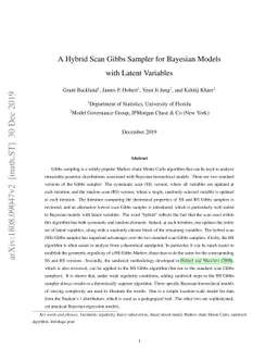 A Hybrid Scan Gibbs Sampler for Bayesian Models with Latent Variables