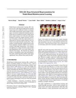 SOLAR: Deep Structured Representations for Model-Based Reinforcement
  Learning