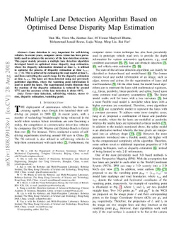 Multiple Lane Detection Algorithm Based on Optimised Dense Disparity Map
  Estimation